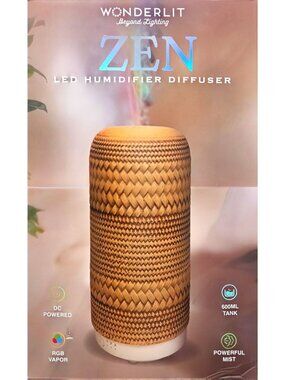 Wonderlit "Zen" brand LED 600ml Humidifier Diffuser Textured Tan